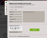 Weber-Verpackungen.de - Webdesign Kontakt Layer