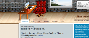 Drupal Webdesign Julian Pustkuchen privater Blog / Weblog