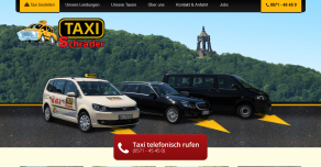 Responsive Webdesign Porta Westfalica Taxi Schrader: Desktopansicht