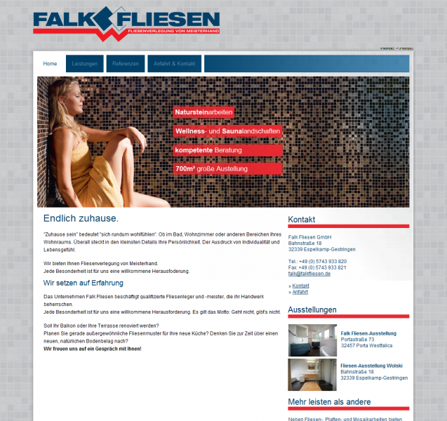 Webdesign Falk Fliesen aus Espelkamp Webdesign Falk Fliesen aus Espelkamp