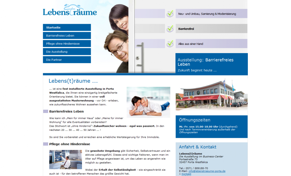 Webdesign Webseite Lebens(t)räume - Barrierefreies Leben aus Porta Westfalica Webdesign Webseite Lebens(t)räume - Barrierefreies Leben aus Porta Westfalica