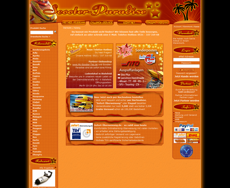 JTL-Shop Entwicklung Onlineshop Scooter-Paradise.de