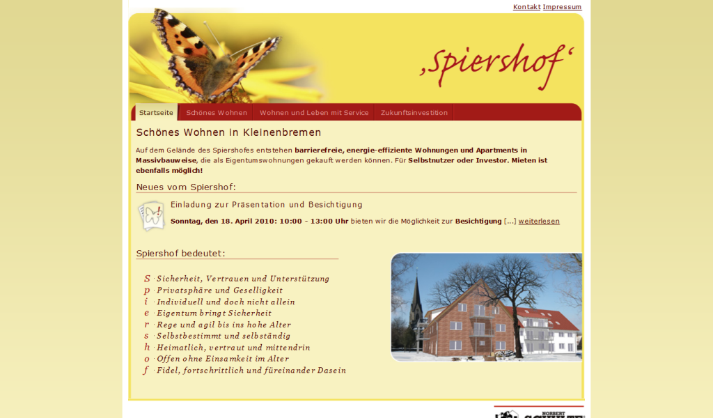 Webdesign Spiershof - Wohnen und Leben mit Service Webdesign Spiershof - Wohnen und Leben mit Service