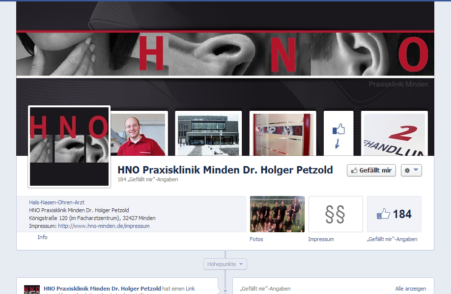 HNO Minden Facebook Social Media Design Agentur