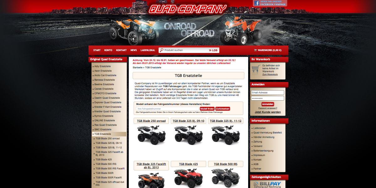 Quad-Company JTL-Shop Plugin Entwicklung Suche per Fahrgestellnummer