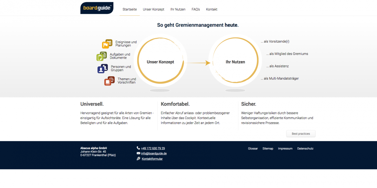 boardguide.de - Drupal 7 CMS Web Design