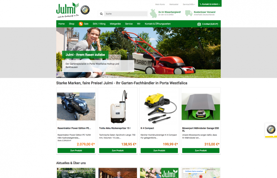 Julmi-Garten.de: Shopware Responsive eCommerce Web Design by webks