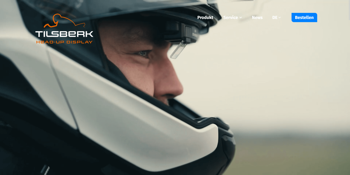 hud.tilsberk.com - Motorrad Head-Up-Display (HUD) - Website Kopfbereich (Video)