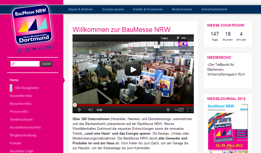 Baumesse NRW - Responsive Drupal 7 CMS Webdesign