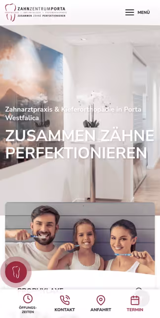 Zahnzentrum Porta Westfalica Startseite mobil