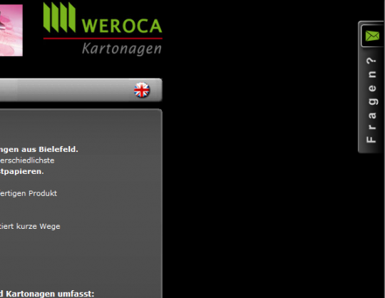 Weroca Kartonagen Webdesign Kontakt Layer