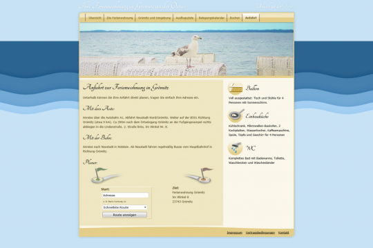 Drupal Webdesign Ferienwohnung Reincke in Grömitz