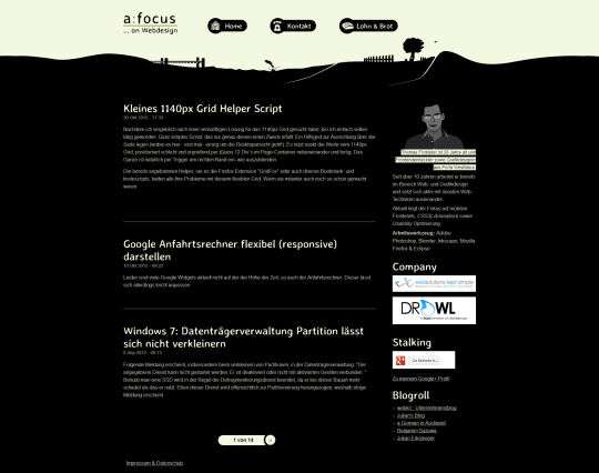 Drupal 7 Webdesign privater Blog Thomas Frobieter