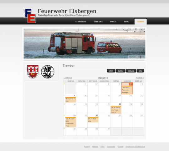 Drupal CMS Webdesign Freiwillige Feuerwehr Porta Westfalica Eisbergen