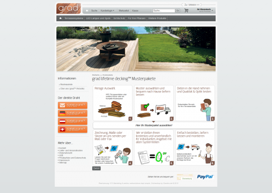 grad-decking.de - Onlineshop Realisierung