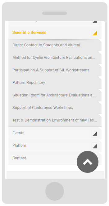 Programmierung Drupal 7 CMS Online-Forschungsplattform Smartphoneansicht