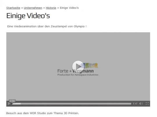 HTML 5 Video Einbettung in das Webdesign der Drupal 7 CMS Website