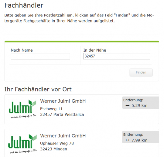 Sümo.de - Fachhändler Suchergebnis