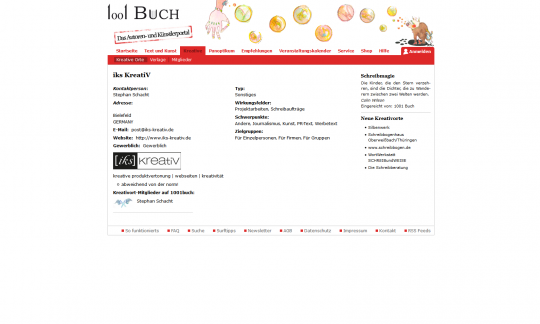 Kreative Orte bei 1001Buch.net