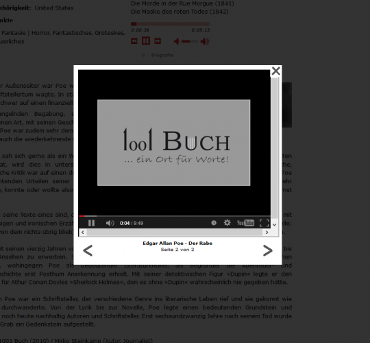 Biografie-Video bei 1001Buch.net
