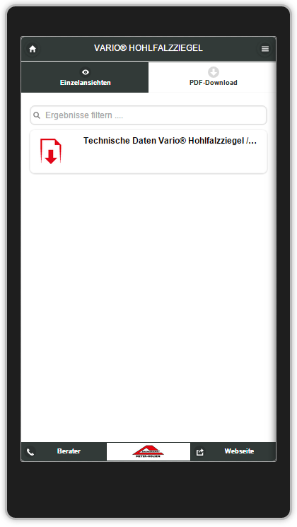 Meyer-Holsen TECHNIK App Startseite - App Entwicklung Porta Westfalica