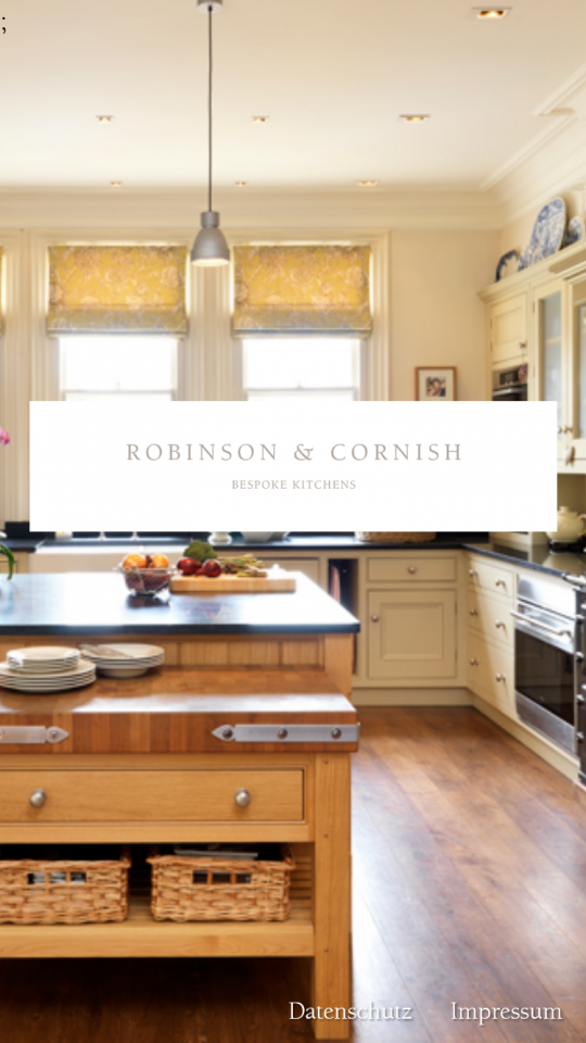 Drupal CMS Webdesign Küchenhersteller Robinson & Cornish Referenz