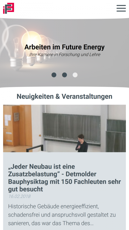 Drupal CMS Webdesigner IFE Neuigkeiten Übersicht