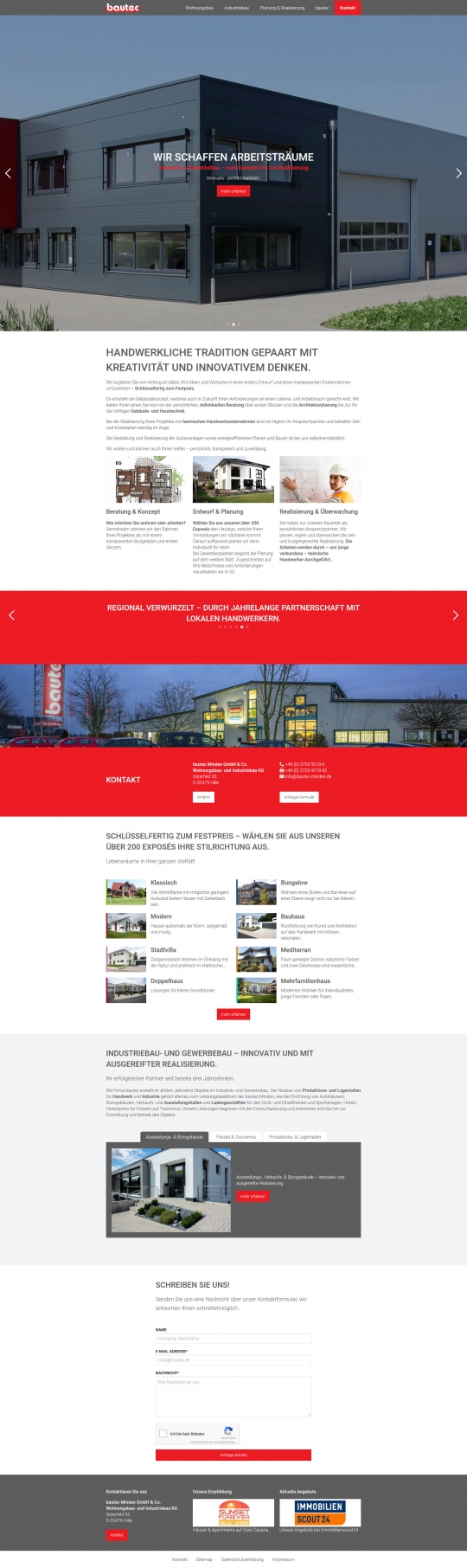 bautec Minden Drupal 8 CMS Website