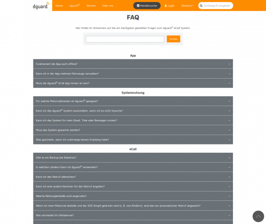 dguard® - FAQ Übersicht