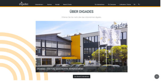 Diages.de Startseite - Über uns, auf Desktop PC