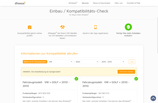 Einbau-/Kompatibilitätsprüfung (Desktopansicht)