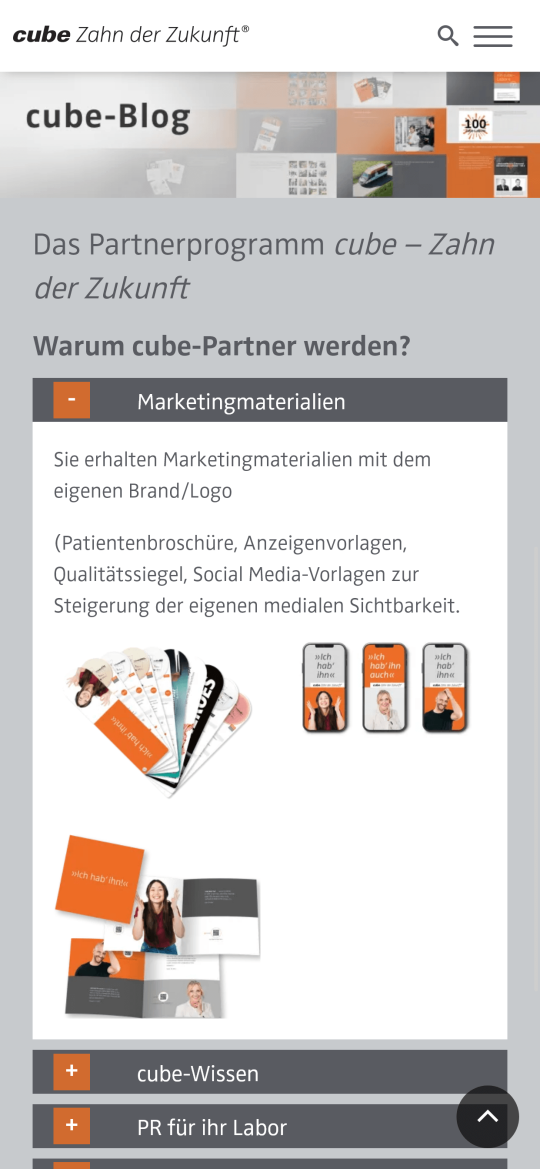 Landingpage für Businesskunden 