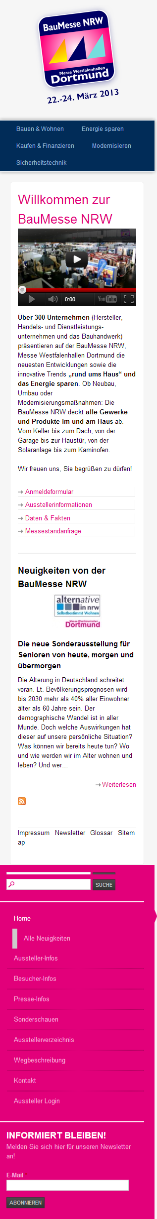 Baumesse NRW - Responsive Drupal 7 CMS Webdesign