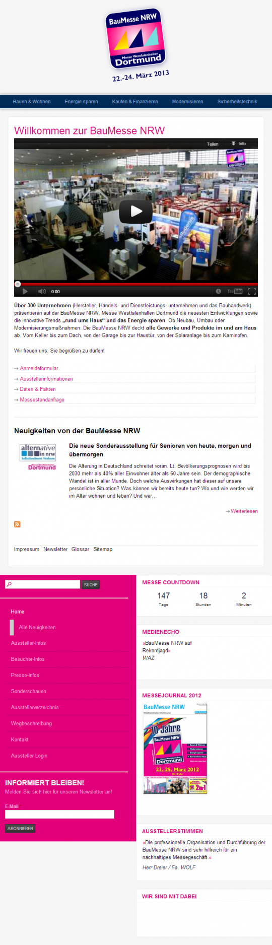 Baumesse NRW - Responsive Drupal 7 CMS Webdesign