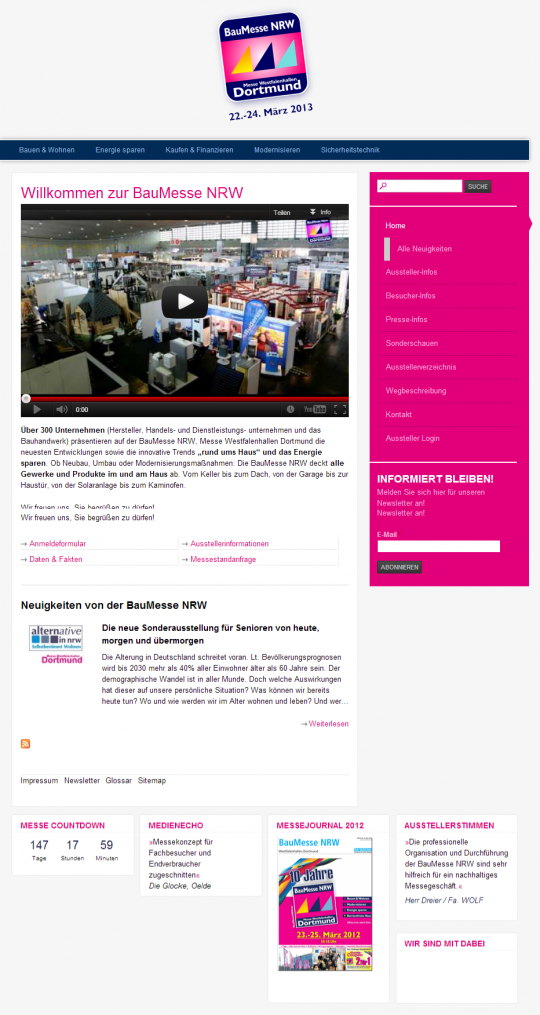 Baumesse NRW - Responsive Drupal 7 CMS Webdesign