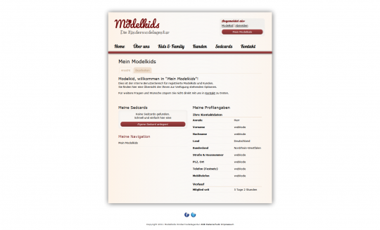 Modelkids.de - Webdesign Drupal CMS Website & Modelportal