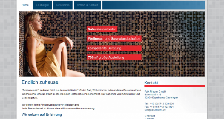 Webdesign Falk Fliesen aus Espelkamp