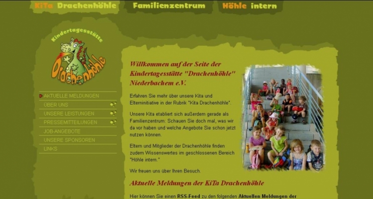 Webdesign Drupal Internetauftritt Kindertagesstätte Drachenhöhle e. V.