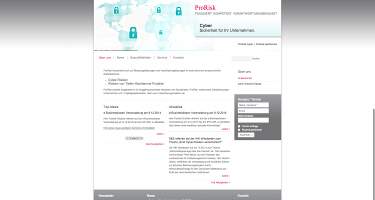 ProRisk.de: Drupal 7 CMS Webdesign