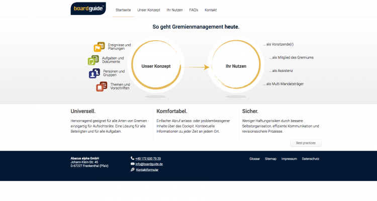 boardguide.de - Drupal 7 CMS Web Design