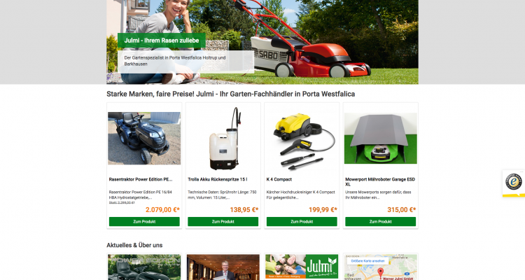 Julmi-Garten.de: Shopware Responsive eCommerce Web Design by webks