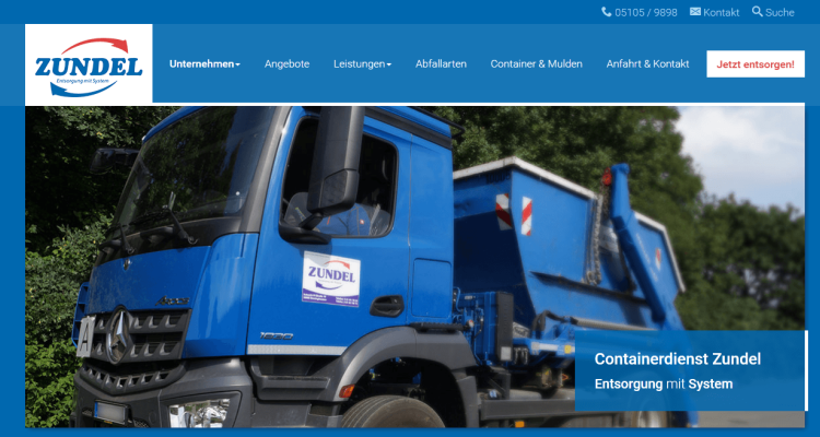 Startseite Containerdienst Zundel