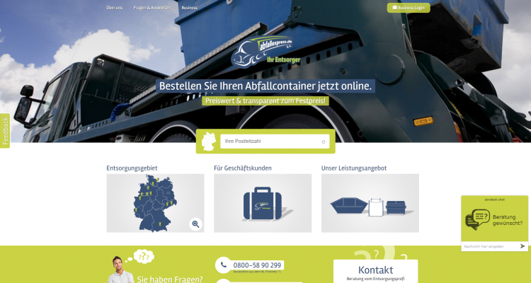 Startseite Abfallexpress.de - Portal