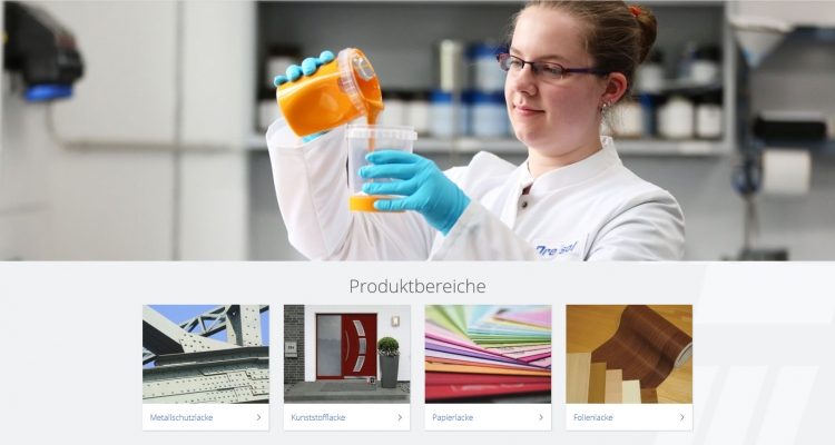 Desktop PC: Startseite, wichtigste Neuigkeiten, vorstellung des Unternehmens und der Geschäftsbereiche